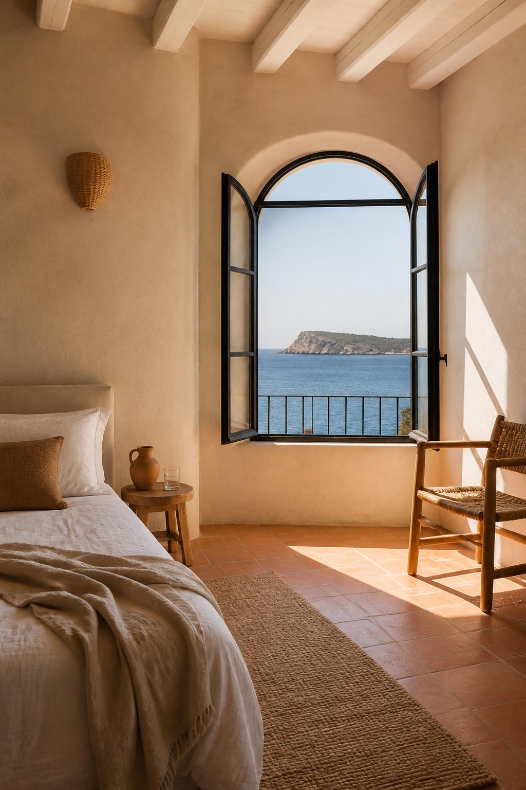 Sunlit Mediterranean apartment interior